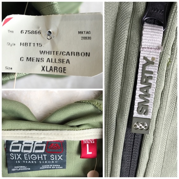 686 Smarty Green Zip Jacket Thumb Holes L NWOT - Picture 2 of 8